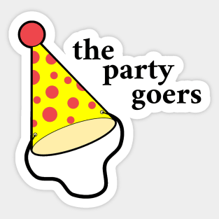 The Backrooms - The Partygoers - Black Outlined Design Sticker